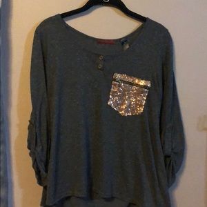 Shirt with sequence pocket